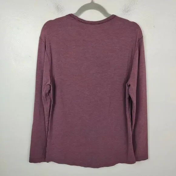 Lululemon 5 Year Basic‎ Long Sleeve T-Shirt Mens Medium Heathered Dark Adobe - Picture 4 of 6